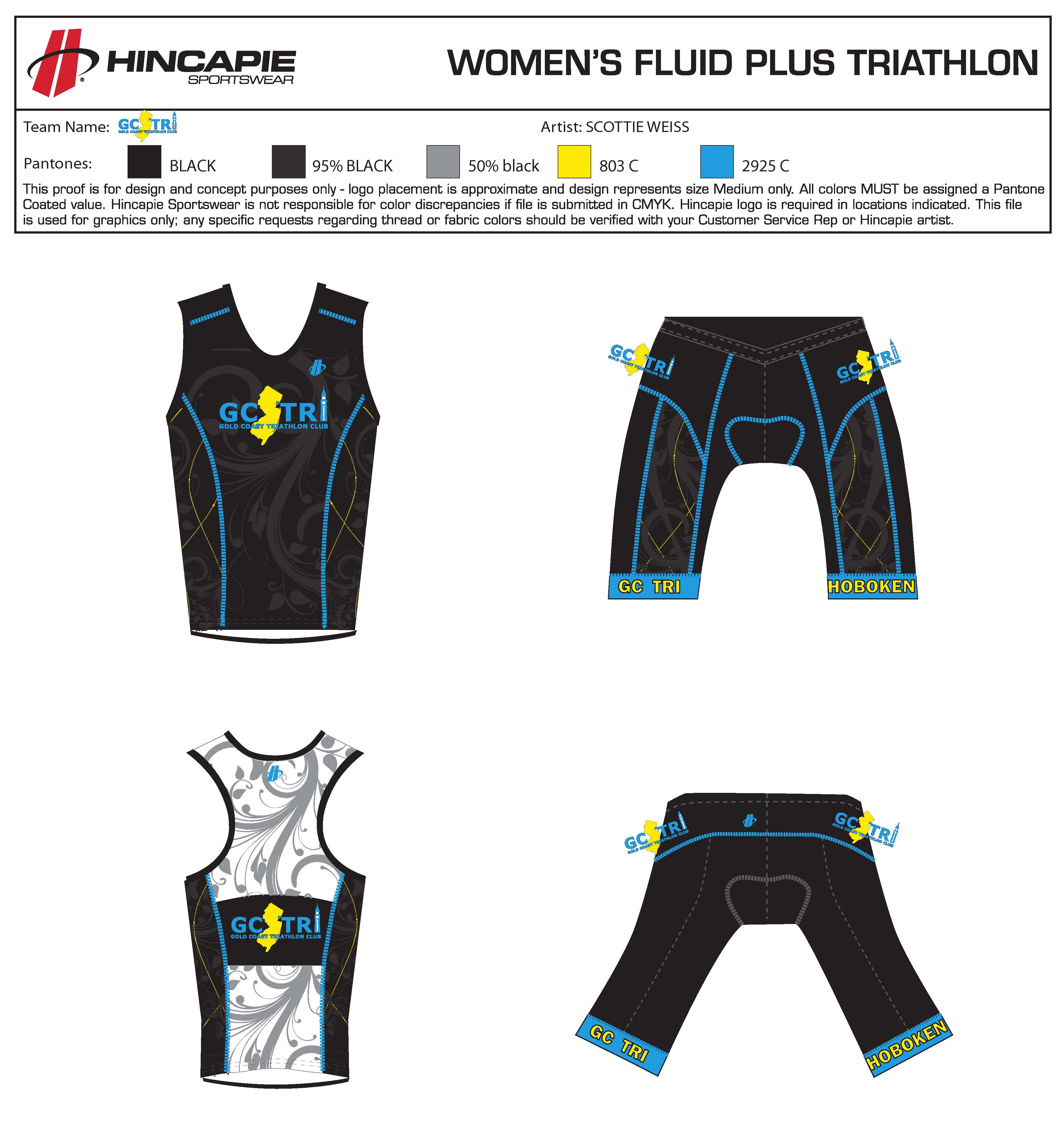 Gold Coast  Fluid Plus Triathlon Women's Kit